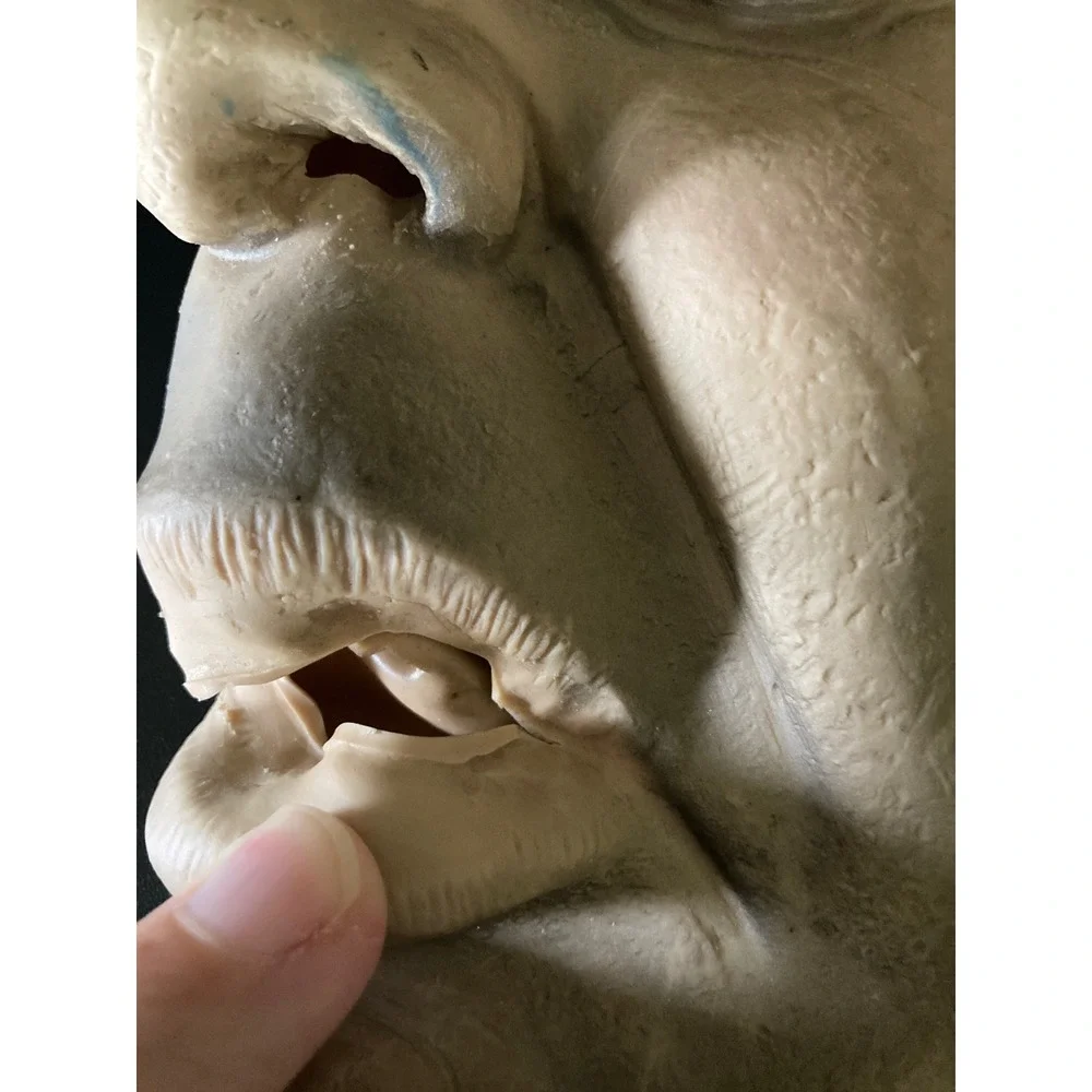 Vintage 1977 Don Post Studios Latex Mask Scarred Man Horror Halloween Rare